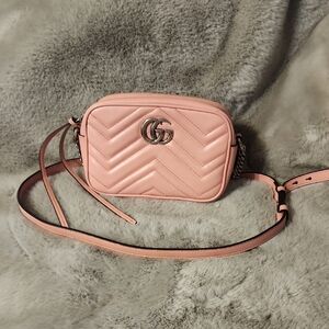 Gucci GG Marmont Matelassé Mini Bag 'Wild Rose